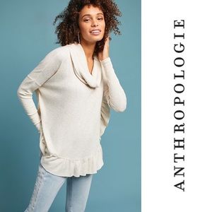NWOT ANTHRO Postmark Orley Ruffled Cowl neck top
